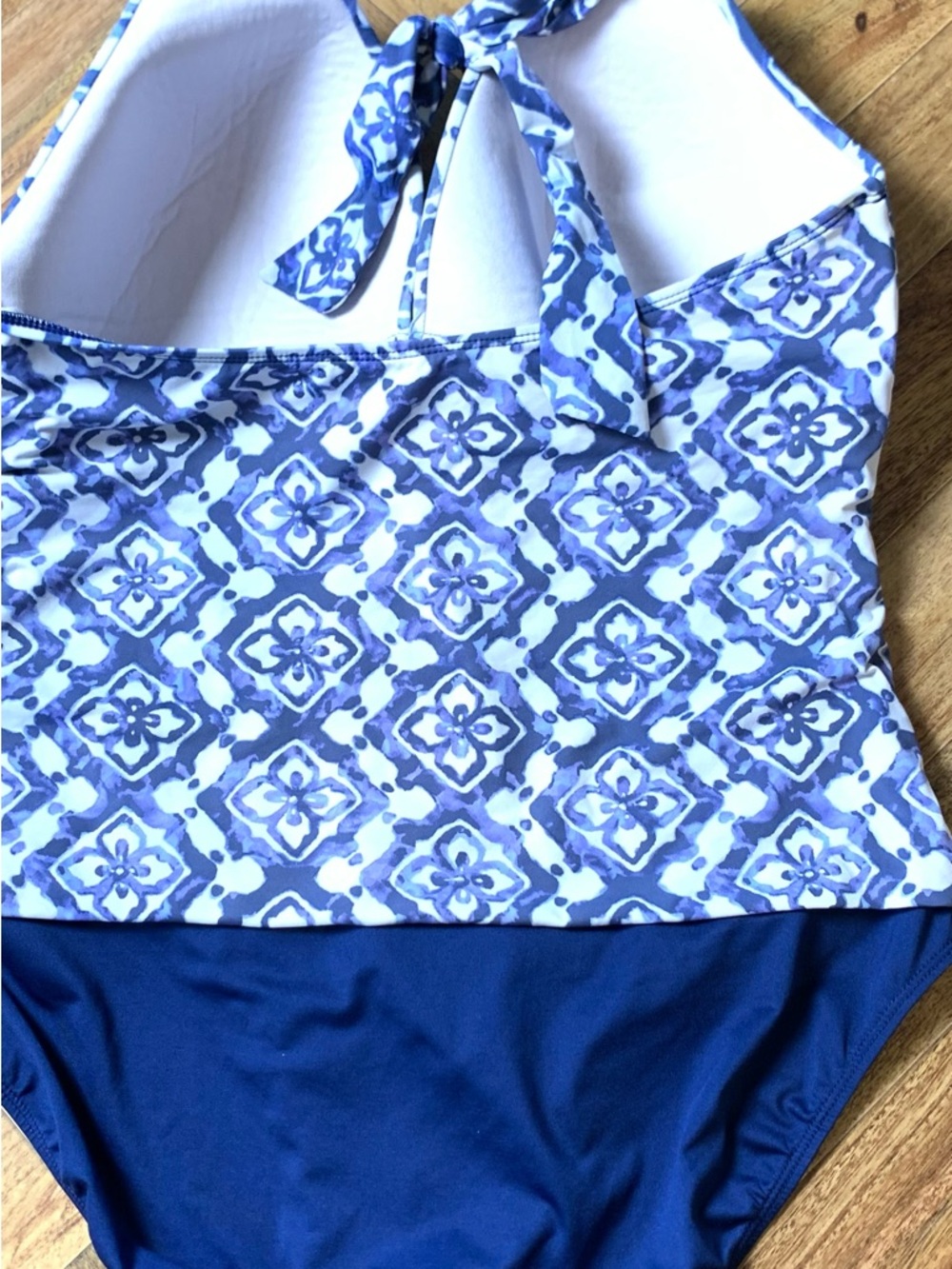 Ralph Lauren Navy and White Halter One-Piece Swim - Picture 11 of 16